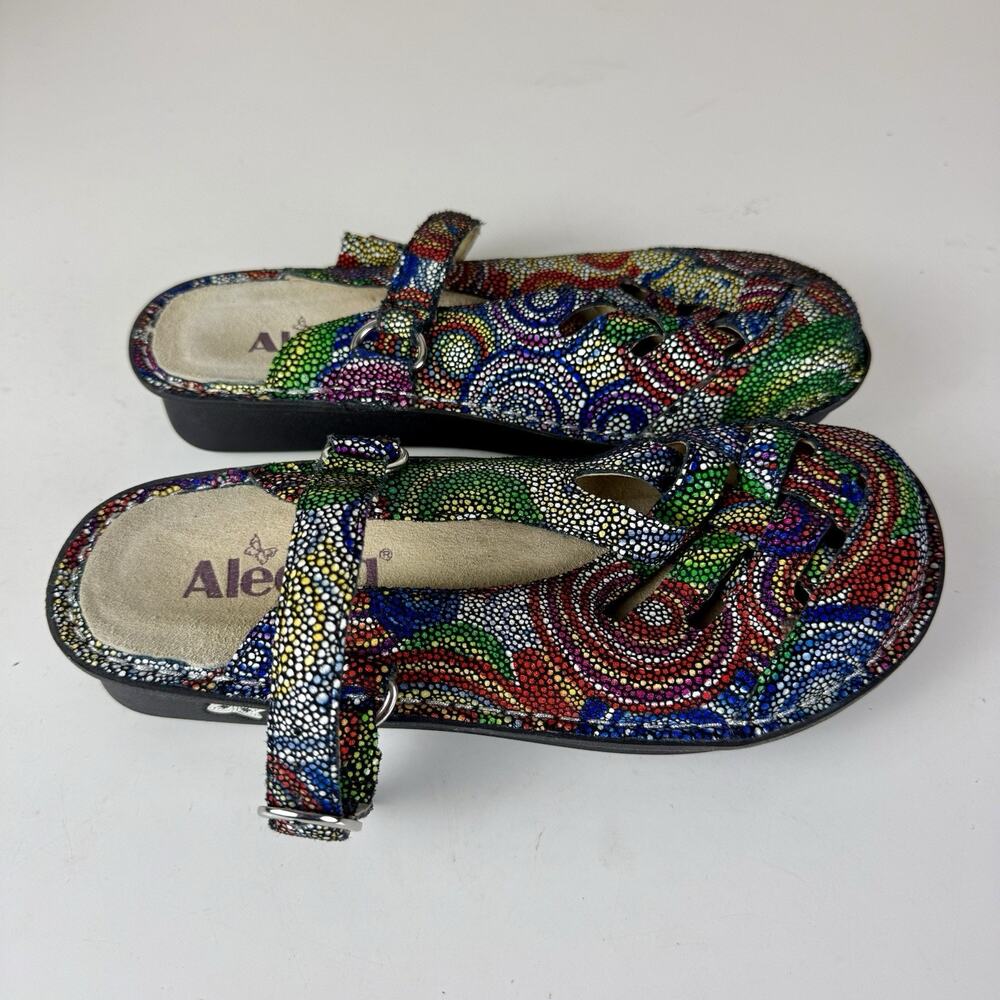 Alegria Professional Cathedral Nurses Doctor Shoes Leather Clog Size 37 US 7-7.5